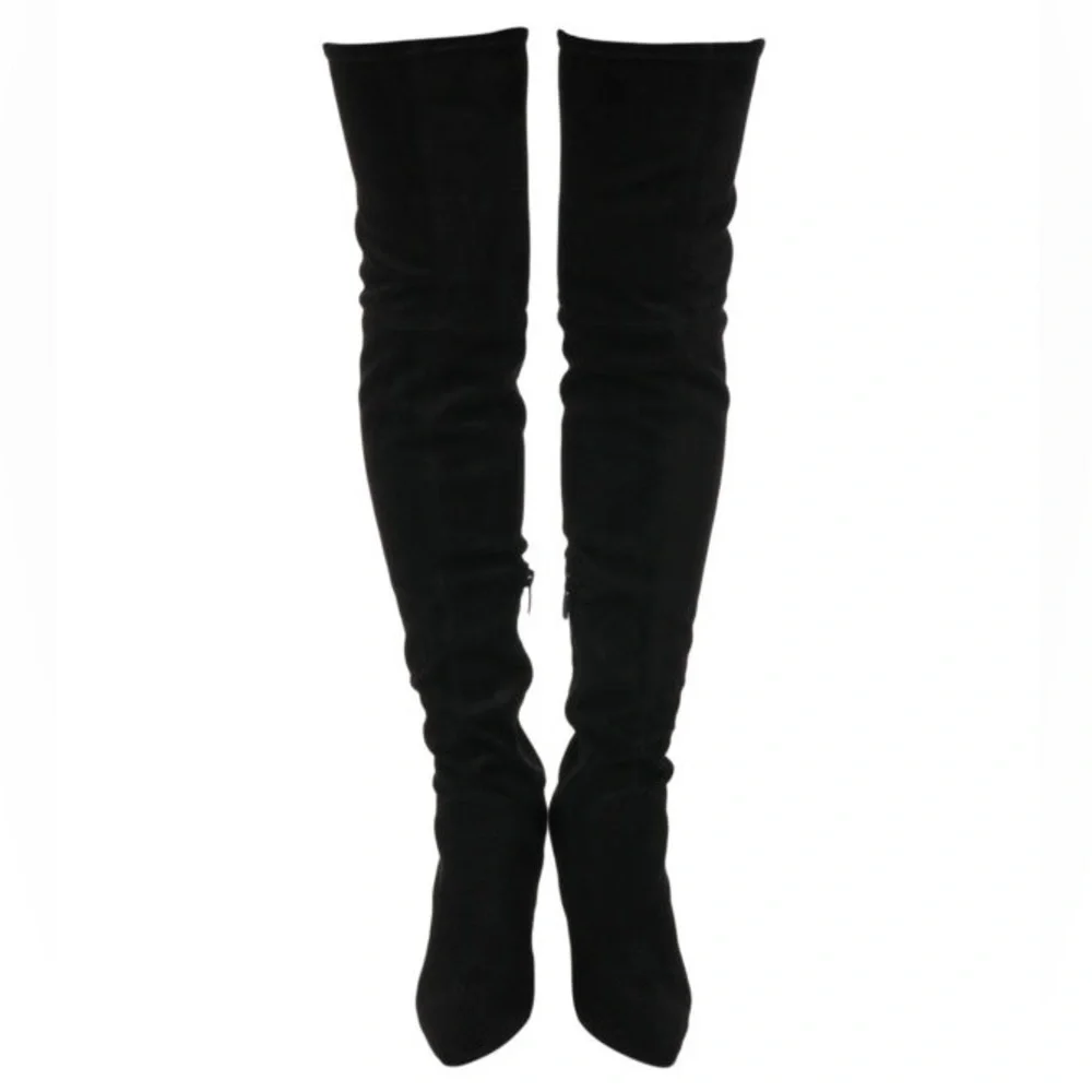 Kendall + Kylie “Kayla” Thigh-High Suede Boots – Size 9, Black or Burgundy (NWT)